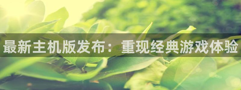 非凡游戏注册平台是什么公司：最新主机版发布：重现经典游戏体验